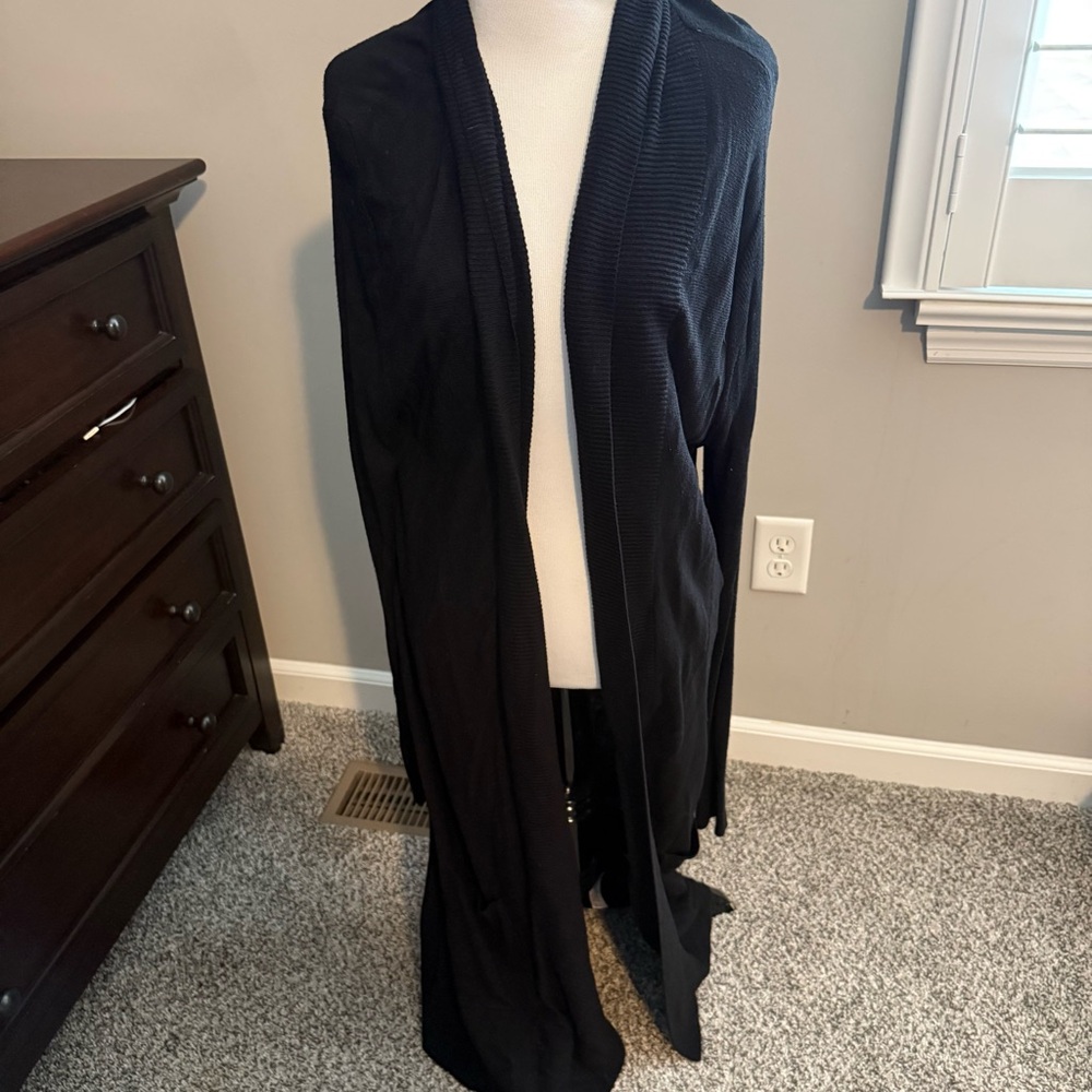 Nordstrom Black Open Front Sweater Cape